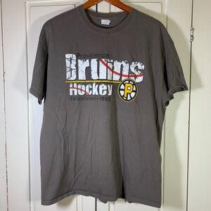 Gildan Providence Bruins Hockey T-Shirt Mens‎ XL Gray AHL Established 1992